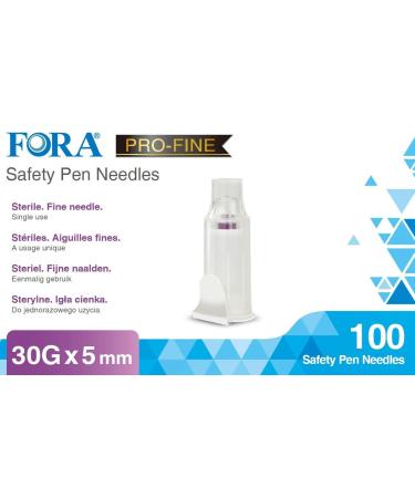 Buy FORA Safety Insulin Pen Needles 30G 5mm (100pcs) - Best for Diabetes Management | Fast International Shipping - Buy Online on GoSupps.com
