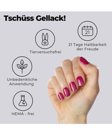 Original Miss Sophie Very Berry UV Gel Nail Foils | 20 Solid Color Nail Polish Strips for Finger & Toenails - Shop Internationally - Buy Online on GoSupps.com