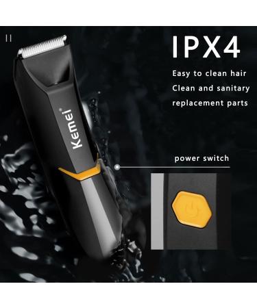 KEMEI 3208 Body Hair Trimmer for Men | Electric Groin Trimmers & Cordless Grooming Set | Multi-Function Washable Pubic Hair Shaver - Buy Online on GoSupps.com