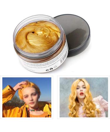  HTRUIYATY Natural colored wax for temporary hair coloring plant-based formula washable for women and men 120 g matte gold - Buy Online on GoSupps.com