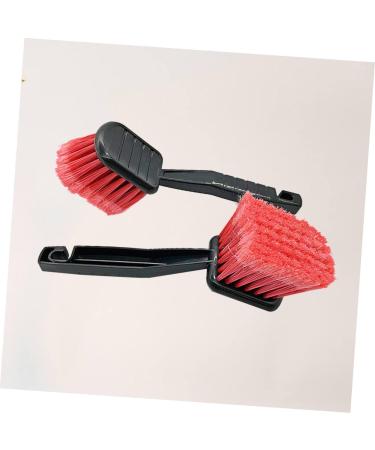 Buy Gleavi 4-Piece Car Cleaning Brush Set - Dashboard Wheel & Interior Detailing Accessories | Black & Red - Ideal for Car Wash & Hairbrush Cleaning - Buy Online on GoSupps.com