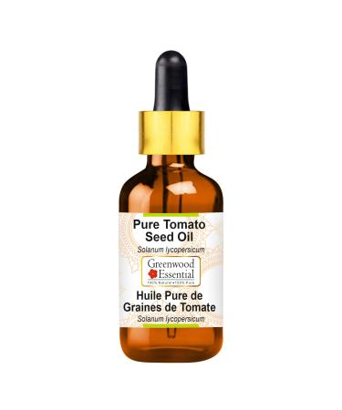 Greenwood Essential Pure Tomato Seed Oil (Solanum lycopersicum) with Glass Dropper Cold Pressed 10ml (0.33 oz)