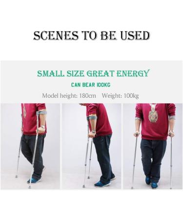 MidiLi Crutch Portable Arm Elbow Armpit Crutches Elderly Fractures Walkers Lightweight Non-Slip Rehabilitation Crutches 2PCS - Buy Online on GoSupps.com