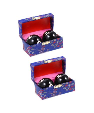 Beaupretty 4 pieces massage globe Handballs for the gymnastics balls for training Massage balls for the hands Chinese handballs Yoga Fitness Cloisonn -Memaille Balance Ball Metal