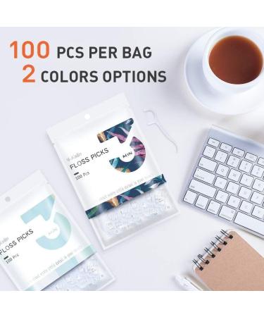 Dental Floss Picks - 100 Pcs Teeth Cleaning Tool - Toothpick Stick for Oral Care - Pack of 100 Count - Buy Online on GoSupps.com