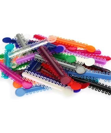 Orthodontic Leaf Bandage - 40 Multicolored Bands for Tooth Correction Jaw-Friendly Rubber Bands & Ligature Rings for Braces - Buy Online on GoSupps.com
