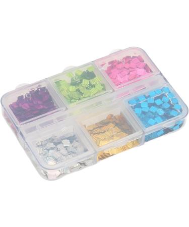 Sparkle Nails Flake Nail Sequins Flake Shaped Sparkle 6 Square Hybrid Color Square Nail Art Flash DIY Nail Art Decoration Nail Glitter Nails for Face Makeup Hair Body Art Nails - Buy Online on GoSupps.com