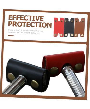 Doitool 3-Stage Razor Fall Head Protection - Safety Sleeve & Cover for Razor Travel-Friendly Artificial Leather Wallet - Buy Online on GoSupps.com