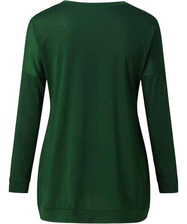 Christmas Elk Print Long Sleeve Women's Sweatshirt Hoodie with Pockets - Medium Army Green - Buy Online on GoSupps.com