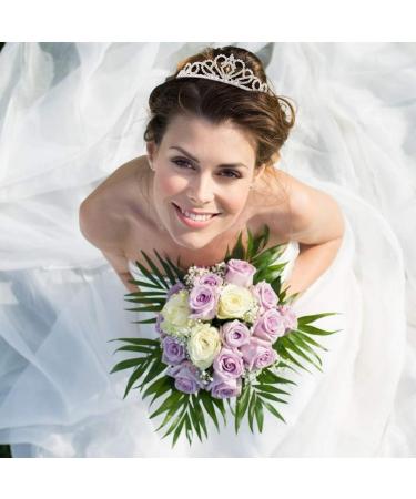 Voarge Tiara Crystal Crown - Vintage Bridal Diadem for Weddings Birthdays Proms & Costumes | Elegant Square Shape - Buy Online on GoSupps.com