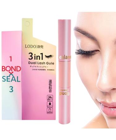 Lash Cluster Glue Lash Seal Bond Gluse - Dual-Ended Long Lasting Eyelash Extensions Adhesive Individual Lash Glue for Sensitive Eyes and Cluster Eyelash Fanelod