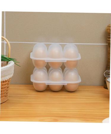 2pcs Portable Egg Box Fridge Large Capacity Egg Holder for Refrigerator Travel Shockproof Trash Can - Buy Online on GoSupps.com