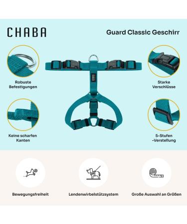 Chaba Guard Dog Harness for Large Dogs | Anti-Choke & Control - Adjustable Step-In Lightweight Harness for Running - XL Size - Buy Online on GoSupps.com