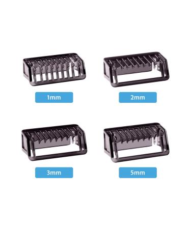 Philips Oneblade Guards 4Pcs Set for QP2510/QP2515/QP2520/QP2521 Stubble Combs - 1/2/3/5mm with Storage Case - Buy Online on GoSupps.com