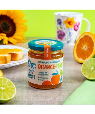 Tom & Krissis Orange-Lime Fruit Spread 250g | Low-Fructose Vegan Jam | International Shipping - Buy Online on GoSupps.com