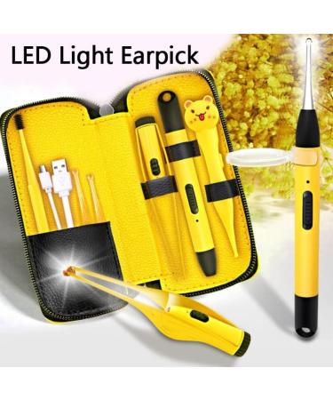 SEASD 4pcs LED Light Earpick Ear Wax Cleaner Spoon Tweezer Set - Buy Online on GoSupps.com