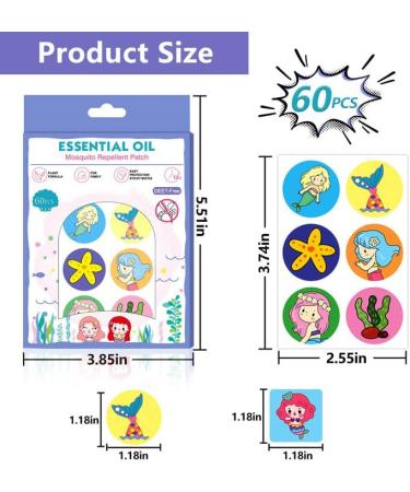 60 Pcs Natural Essential Oil Mosquito Repellent Stickers - 24-Hour Protection for Kids & Adults | Anti-Mosquito Patches for Camping, Travel, Outdoors & Home - Buy Online on GoSupps.com
