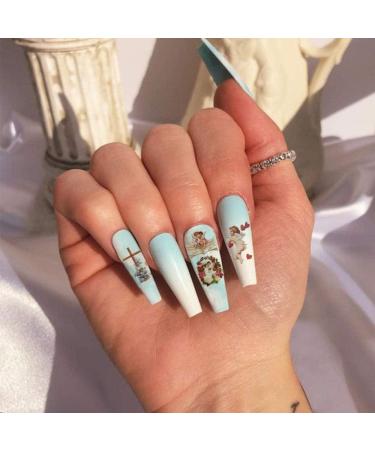 Nail Stickers EBANKU Angel Nail Art Stickers 3D Self Adhesive Stickers for Nails Angel Nail Decals Cupid Baby Love Flower Nail Art Decoration DIY Manicure Nail Design - Buy Online on GoSupps.com