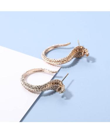 Vintage Gold Snake Stud Earrings | Dangle Punk Serpent Jewelry for Women & Girls - Perfect Gift - Buy Online on GoSupps.com