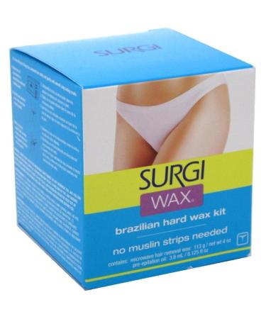 Surgi Wax Brazilian Hard Wax Kit For Private Parts 4 Ounce (118ml) (6 Pack)