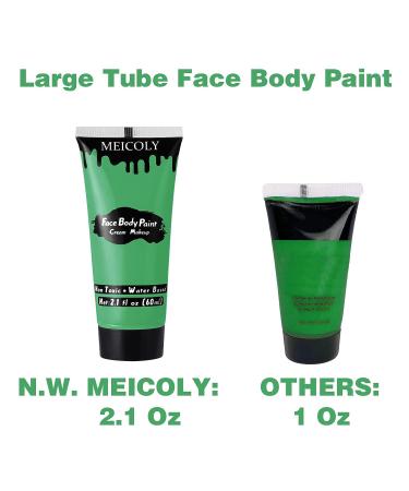 MEICOLY Green Cream Face Body Paint - Christmas Grinch Costume, Camouflage Hunting, Halloween SFX Makeup for Adults and Children - Buy Online on GoSupps.com