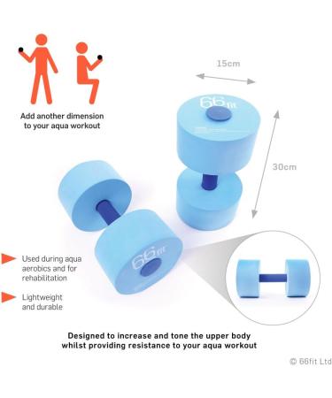 66fit Aqua Swimming Dumbbells - Enhance Your Aquatic Workouts | Buy 2 Pieces for International Shipping - Buy Online on GoSupps.com