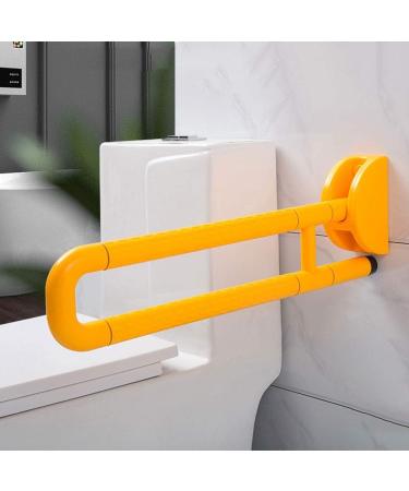 Bathroom Grab Bar Safety Support Rail Stainless Steel Grab Bar Handicapped Grab Bar 24 30 Inch White and Yellow - Foldable Wall Mou - Buy Online on GoSupps.com
