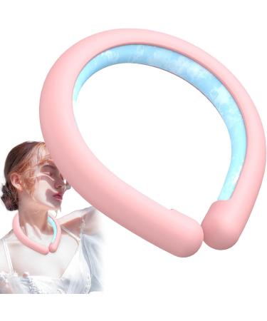Cooling Neck Tube | Portable Cooling Neck Wrap Reusable Cold Gel Ice Pack Portable Cooling Neck Wraps Portable Ice Collar Fan pink - Buy Online on GoSupps.com