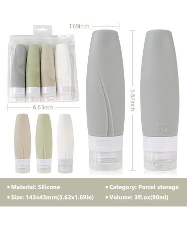 Buy FantasyDay 4 Pack Silicone Travel Set - TSA Approved BPA-Free Containers for Shampoo Cream & Body Care - Portable Travel Accessories (80ml) - Buy Online on GoSupps.com
