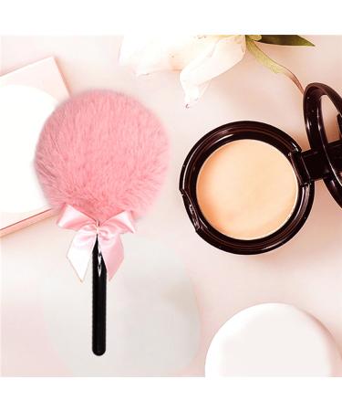 GYORI Reusable Long Hair Powder Puff with Lollipop Handle - Easy Makeup Application in Pink | International Shipping Available - Buy Online on GoSupps.com