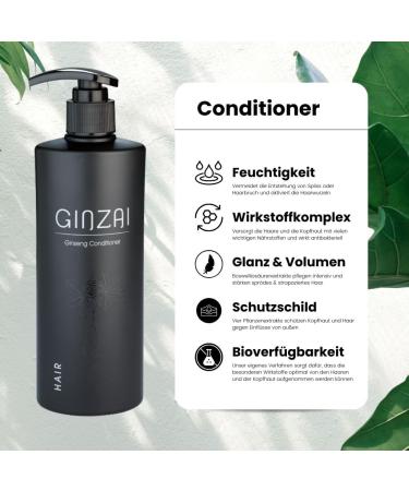 GINZAI Hair shampoo 500 ml & conditioner 300 ml in a set Korean cosmetics to strengthen the hair roots moisture care and hair conditioner for shiny hair hair treatment care product - Buy Online on GoSupps.com