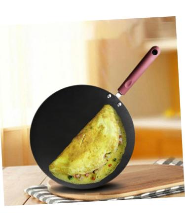 HOMSFOU 2pcs Pot Skillet Pan Breakfast Pan - Oven Pan Saute Pan Iron Frying Pan Cast Iron Skillet Crepe Pan Mini Cooker Pizza Pancake Cooking Pan Pancake Pan Aluminum Household 48.5X30CMx2pcs Blackx2pcs - Buy Online on GoSupps.com