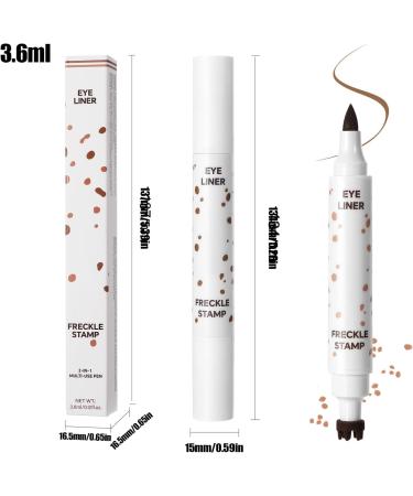 3.6ml Double-Ended Freckle Pen | Quick-Drying Freckle Stamp Pen - Water-Resistant for Parties Festivals Concerts Evenings Everyday Use for Wives and Women - Buy Online on GoSupps.com