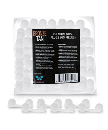 Bronze Tan Disposable Nose Filters for Professional Spray Tan - 60 Pieces Spray Tanning Supplies - Also Ideal for Allergies & Dust - Spray Tan Nose Plugs - Comfortable Hypoallergenic