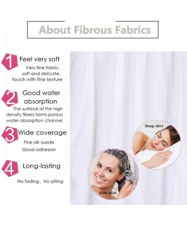 Women's Bath Wrap Set Adjustable Shower Wrap and Hair Drying Cap Spa Wrap Set Shower Towel in Pink White Blue Rose Red Coffee Purple (White) - Buy Online on GoSupps.com