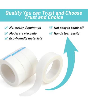 4 Micropore Surgical Tapes 1.25cm x 9.14m - Flexible Skin Tape for Wound Dressings, Eyelash Extensions, and Injuries - Breathable Adhesive Medical Tape (White) - Buy Online on GoSupps.com