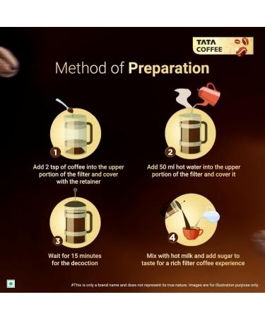 Ta'ta Coffee Grand Filter Coffee 500g Rich & Strong Coffee-Chicory Mixture (53% Coffee and 47% Chicory) - Buy Online on GoSupps.com