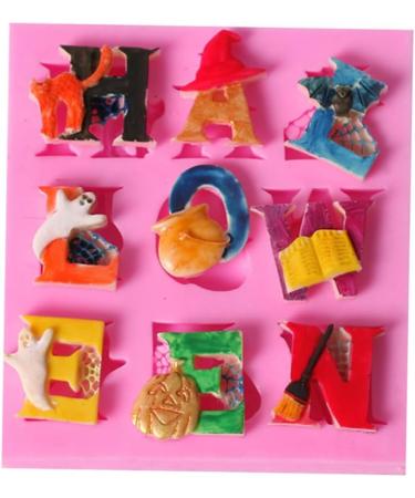 UPKOCH Halloween Letter Chocolate Mold DIY Cake Baking Molds Silicone Baking Mold Halloween Cake Mold Halloween Chocolate Mold DIY Fondant Baking Mold Baking Mold Silicone Pumpkin Set Size 1 Pink - Buy Online on GoSupps.com