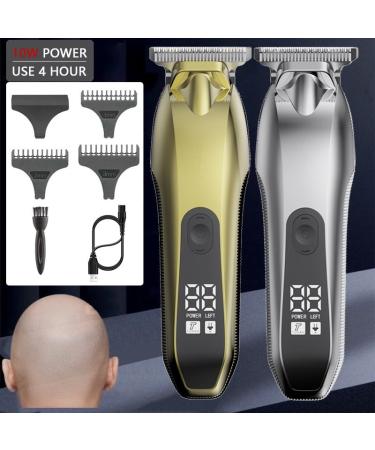 Professional Hair Clippers for Men | Rechargeable Electric Trimmer with LED Screen | Washable & Powerful Steel Cutter Head (Brown - Buy Online on GoSupps.com
