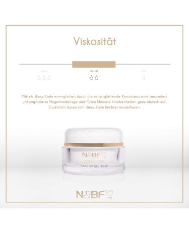N&BF 15ml Comfort Line Makeup Gel Ros - High Quality Camouflage Cover Gel for Gel Nails - Professional Nail Gel Made in Germany - Buy Online on GoSupps.com