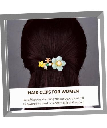 DOITOOL Hairpin Wedding Hair Clip Vintage Metal Hair Barrettes Hair Barrettes for Women Hair Accessory for Women Spring Flower Hair Barrettes Girl Back of Head Agate Miss - Buy Online on GoSupps.com