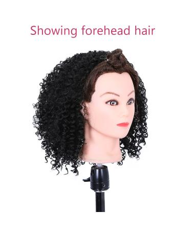 Fancy Afro Kinky Wig - Short Curly Heat Resistant Half Wig for Women - Synthetic Party Cosplay Hairpiece - Buy Online on GoSupps.com