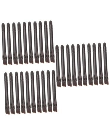 NOLITOY 30 Pcs Eye Shadow Brush Cosmetic Eye Makeup Eyebrow Brush Applicator Sponge Nylon Black 5.8X0.7X0.5CMx3pcs Blackx3pcs