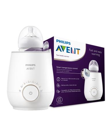 Philips Avent Fast Bottle Warmer with Smart Temperature Control: Warms Evenly No Hotspots SCF358/00 Single