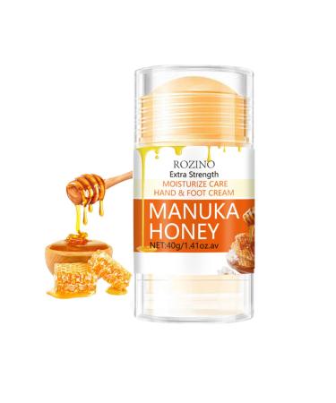 Manuka Honey Cream Stick for Heels and Elbows, Repair Balm for Cracked Heels and Feet, Moisturizing and Exfoliating Care for Dry, Cracked Heels, Rough Skin, Softening