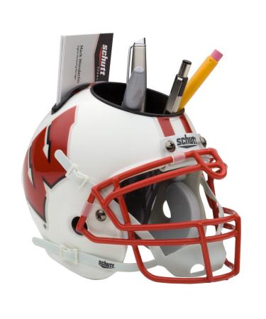 Schutt NCAA Wisconsin Badgers Football Helmet Desk Caddy White