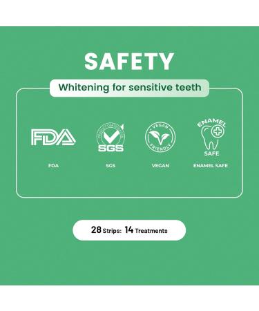 Teeth Whitening Strips - 14 Treatments Enamel Safe No Sensitivity Mint Flavor | Express White - Buy Online on GoSupps.com