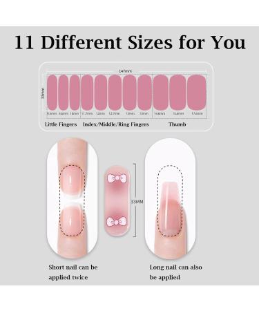 DMQ Semi Cured Nail Wraps 20 Stickers Soft Self-Adhesive Semi Cure Gel Nail Strips Salon-Quality Gel Nail Stickers(in The Mood for Love) Translucent Gradient of Light Red Light Red Gradient - Buy Online on GoSupps.com