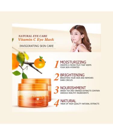 BIOAQUA Orange Extract Vitamin C Eye Mask - 80g/36pcs | Moisturizing & Smoothing Essence | International Shipping - Buy Online on GoSupps.com