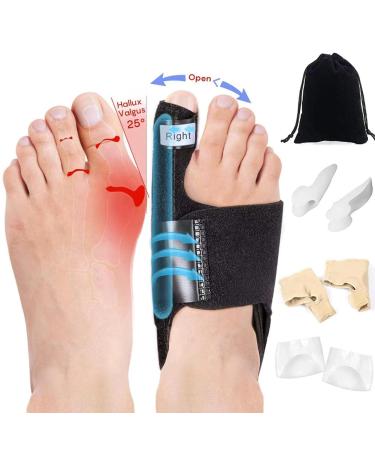 SEKOESS Upgraded Bunion Corrector for Women & Men 9Pcs Non-Surgical Toe Straightener Orthopedic Toe Separator Breathable & Non-Slip Bunion Splint Bunion Corrector for Day/Night Bunion Relief